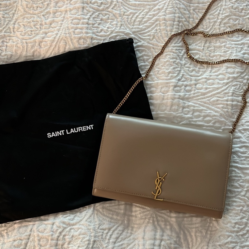 YSL Crossbody cream/tan